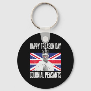 Happy Treason Day King Charles Iii British Funny 4 Key Ring