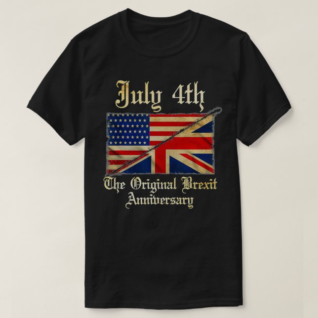 Happy Treason Day Ungrateful Colonial July 4th Bri T-Shirt (Design Front)