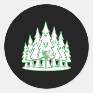 Happy Trees Forest Disc Golf Sket Flying Disc Classic Round Sticker