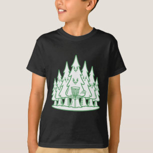 Happy Trees Forest Disc Golf Sket Flying Disc T-Shirt