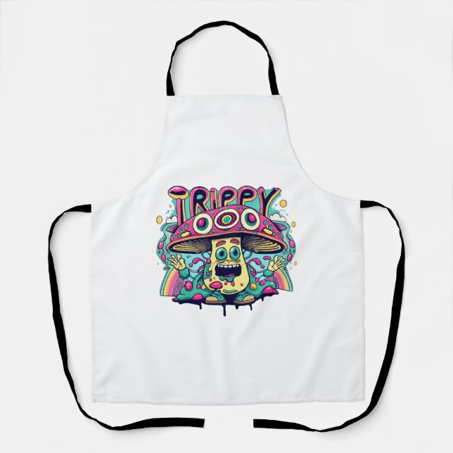Happy Trippy Mushroom Apron (Front)