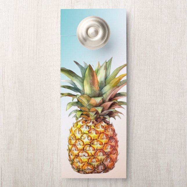 Happy Tropical Pineapple Door Hanger (On Knob)