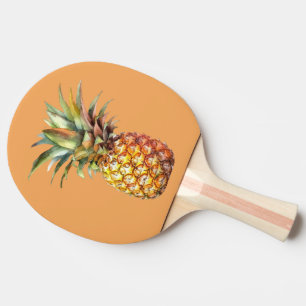 Happy Tropical Pineapple Ping Pong Paddle
