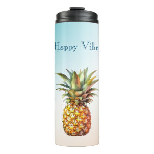 Happy Tropical Pineapple Thermal Tumbler