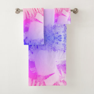 Happy Tropical Vibes Palm Trees Bath Towels