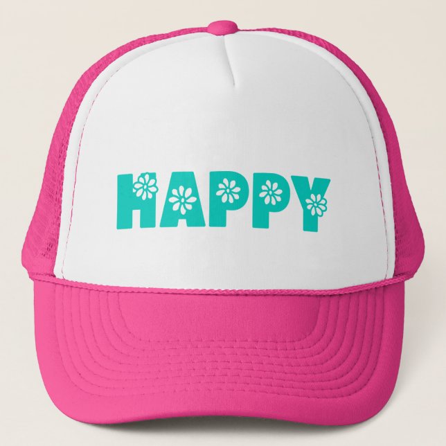 Happy Trucker Hat (Front)