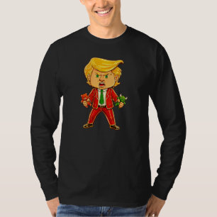 Happy Trump Funny Trump Bull Bear Trump Meme Chibi T-Shirt