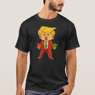 Happy Trump Funny Trump Bull Bear Trump Meme Chibi T-Shirt