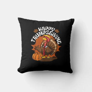 Happy Trumpsgiving Funny Thanksgiving Trumpkin Usa Cushion