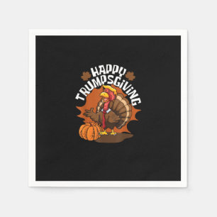Happy Trumpsgiving Funny Thanksgiving Trumpkin Usa Napkin