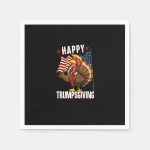 Happy Trumpsgiving Funny Thanksgiving Turkey Trump Napkin