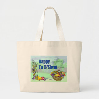 Happy Tu B'Shvat Large Tote Bag