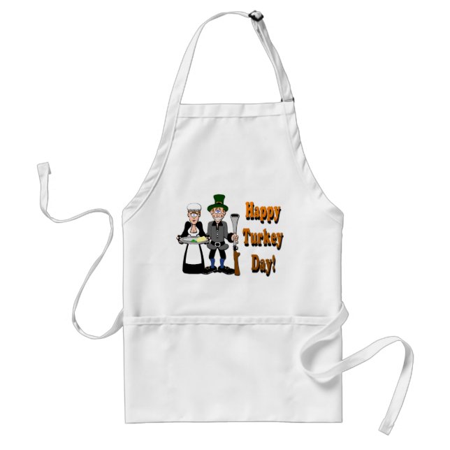 Happy Turkey Day Apron (Front)