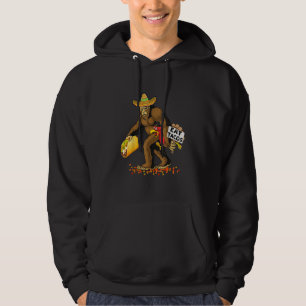 Happy Turkey Day Bigfoot Pilgrim Eat Tacos Thanksg Hoodie
