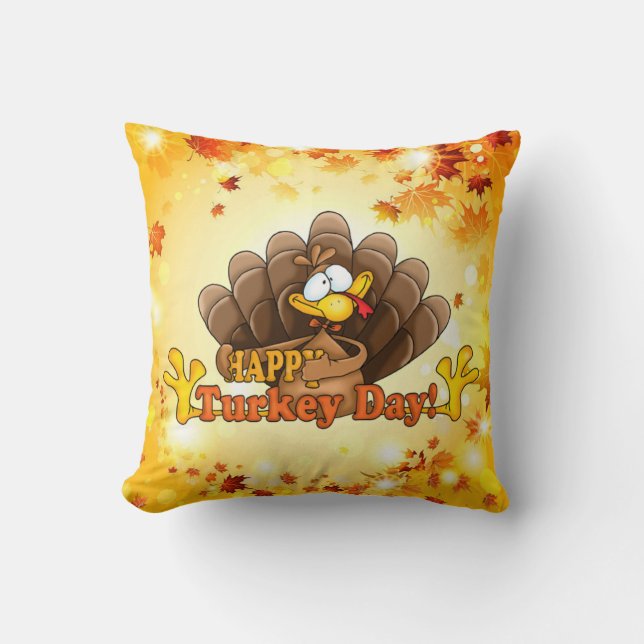 Happy Turkey Day Cushion (Front)
