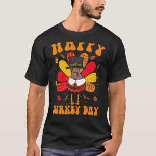 Happy Turkey Day Cute Little Pilgrim Thanksgiving T-Shirt