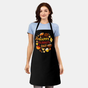 Happy Turkey Day Feast Apron