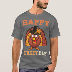 Happy Turkey Day Funny Thanksgiving 2021 Autumn Fa T-Shirt