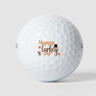 Happy Turkey Day Golf Balls