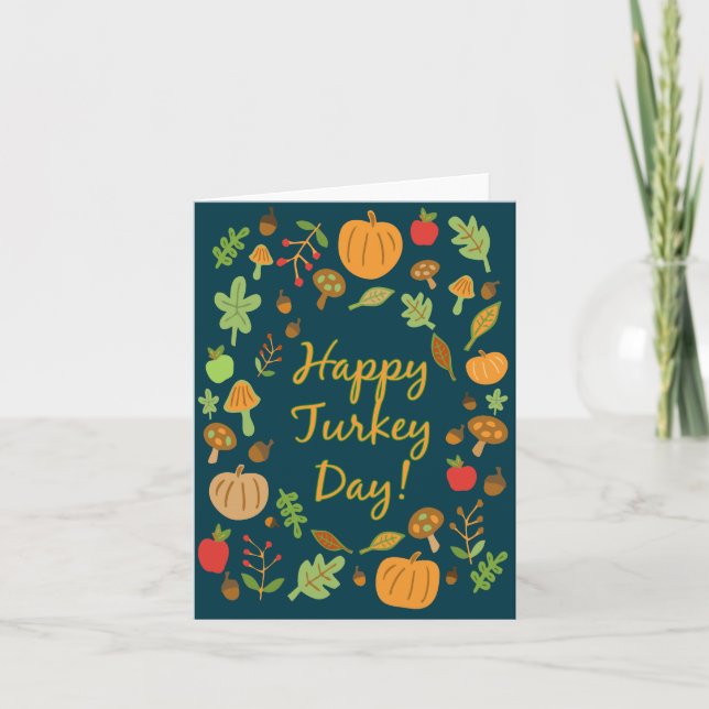 Happy Turkey Day! Holiday Card (Front)