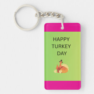 Happy Turkey Day Keychain