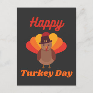Happy Turkey Day Postcard