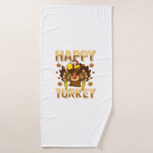 Happy Turkey Day Shirt Thanksgiving Day Holiday G Bath Towel
