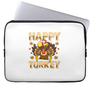 Happy Turkey Day Shirt Thanksgiving Day Holiday G Laptop Sleeve