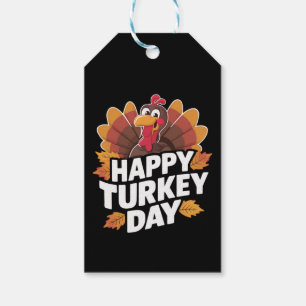 Happy Turkey Day Thanksgiving Day Holiday Gift  Tags
