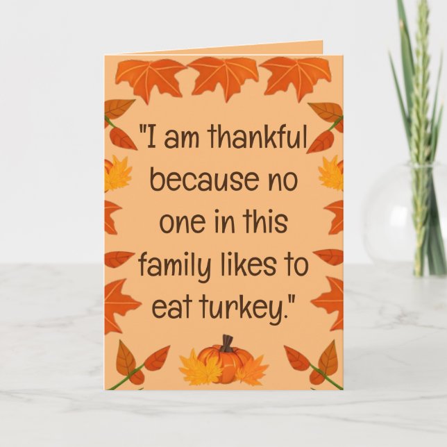 Happy Turkey Day (Version 3) Holiday Card  (Front)