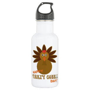 Happy Turkey Gobble Day Thanksgiving 532 Ml Water Bottle