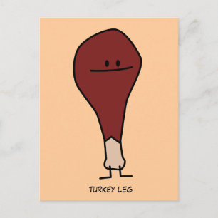 Happy Turkey Leg Drumstick protein bird Postcard