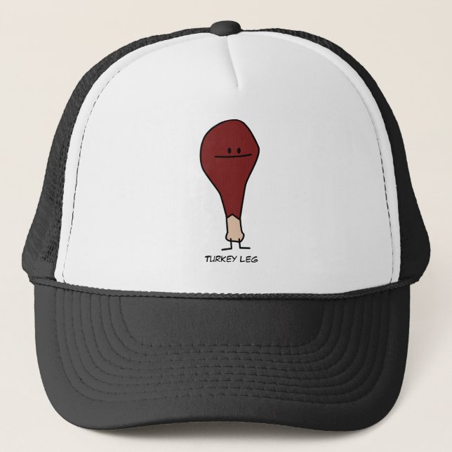 Happy Turkey Leg Drumstick protein bird Trucker Hat (Front)