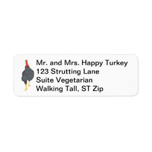 Happy Turkey Pointillism Painting Address