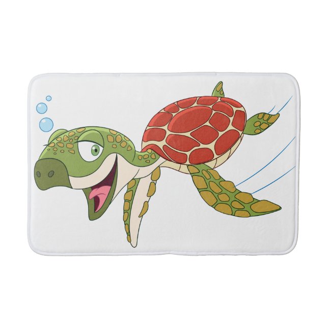 Happy Turtle Bath Mat (Front)