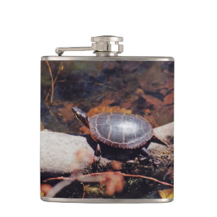 Happy Turtle Hip Flask