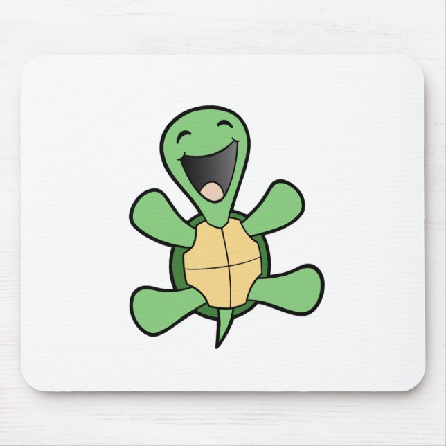 Happy Turtle Mouse Mat (Front)