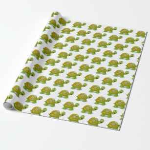 Happy Turtle Party Wrapping Paper