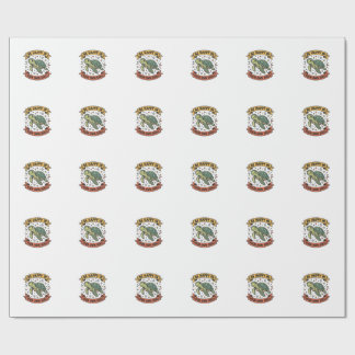 Happy Turtle Quote Vintage Engraving Design_1 Wrapping Paper