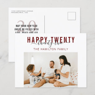 Happy Twenty Twenty Two Typography Photo Holiday Postcard