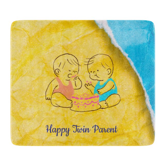 Happy Twin Parent  Cutting Board (Front)