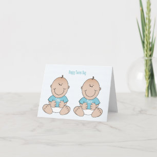 Happy Twins Day Boys Card