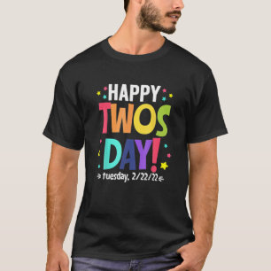 Happy Twosday 2022 Kids February 2Nd 2022 - 2-22-2 T-Shirt