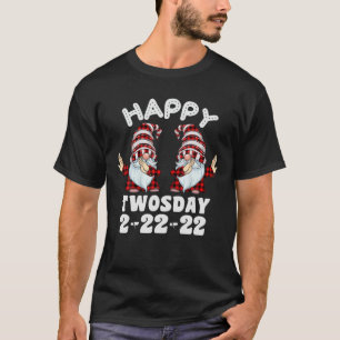 Happy Twosday 2-22-2022 Two Gnomes Lover T-Shirt