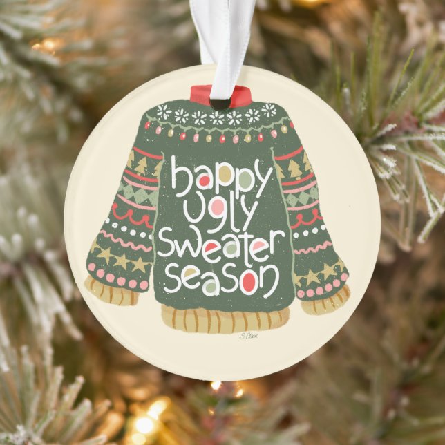 Happy Ugly Sweater Season Ornament (Tree)