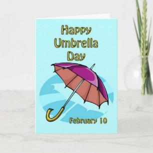Happy Umbrella Day February 10 Card