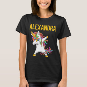 Happy Unicorn - Alexandra Name T-Shirt