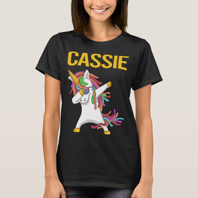 Happy Unicorn - Cassie Name T-Shirt (Front)