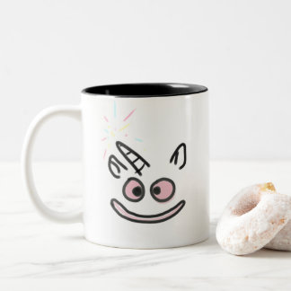Happy Unicorn Friend Two-Tone Coffee Mug