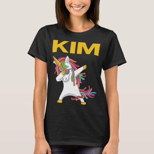 Happy Unicorn - Kim Name T-Shirt (Front)
